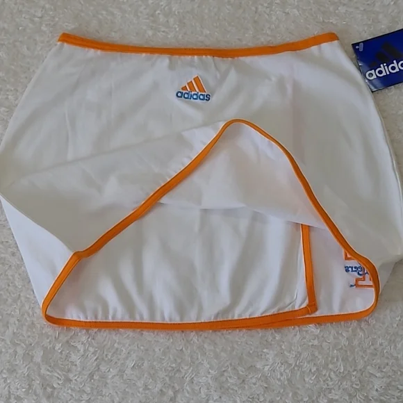 NEW Vintage UT Lady Vols Tennis Skirt White Adidas Split Athleisure Tennessee Md - Picture 4 of 9